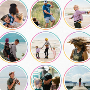 16 Aangepaste foto's & kleur Rainbow Gradient Behang