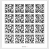 16 Aangepaste Gemakkelijk om QR-code te maken Sticker (Vel)