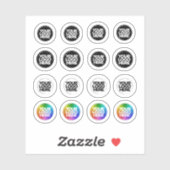16 Aangepaste Logo Extra Kleine Duidelijke Afzonde Sticker (Vel)