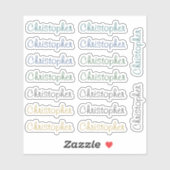 16 Aangepaste moderne 10/11 letters naam woord neu Sticker (Vel)