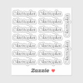 16 Aangepaste moderne 10/11 letters naam woord zwa Sticker (Vel)