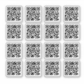 16 Aangepaste QR-code heldere stickers (Voorkant)