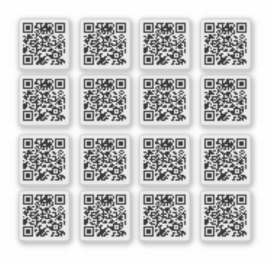 16 Aangepaste QR-code heldere stickers (Voorkant)