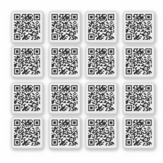 16 Aangepaste Qr Code Transparante Stickers (Voorkant)