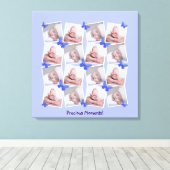 16 Afbeeldingen Collage Precious Moments Periwinkl Canvas Afdruk (Insitu (Houten vloer))