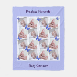 16 Afbeeldingen Collage Precious Moments Periwinkl Fleece Deken