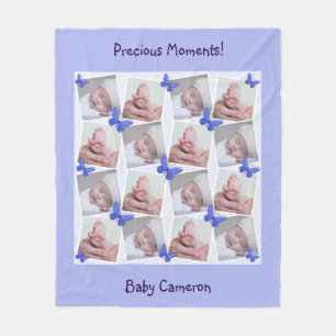 16 Afbeeldingen Collage Precious Moments Periwinkl Fleece Deken