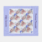 16 Afbeeldingen Collage Precious Moments Periwinkl Fleece Deken (Voorkant (Horizontaal))