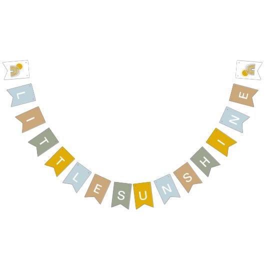 16 Baby shower Regenboog Bunting teken Vlaggetjes (Alle)