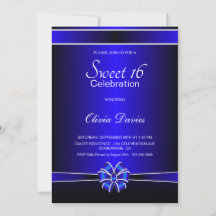 16 Birthday Celebration Black and Blue Sweet