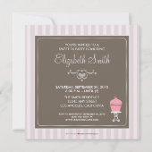 16 Birthday Party Invitation (lavender) Kaart (Achterkant)