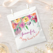 16 Birthday party niece roze florale gunst Bedankzakje (Geknipt)