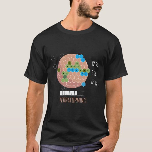 16 Bit Mars is een Terraforming Shirt bordspel (Voorkant)