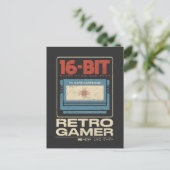 16-bit Retro Gamer Briefkaart (Staand voorkant)