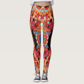 16 bit Villain Sinaasappel Black splatter Leggings (Voorkant)