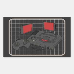 16-bits kracht! rechthoekige sticker