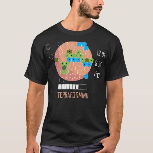 16-bits Mars is Terraforming Shirt - Board Game (Voorkant)
