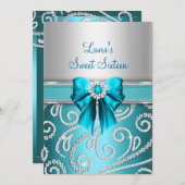 16 blauwe boeg en ruitvormige aankondigingen van d (Voorkant / Achterkant)