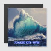 16.Blauwe oceaangolven, oceaanliefhebbers,  cadeau (Voorkant / Achterkant)