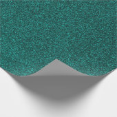 16 Blauwgroen Glitter-afdrukken Cadeaupapier (Hoek)