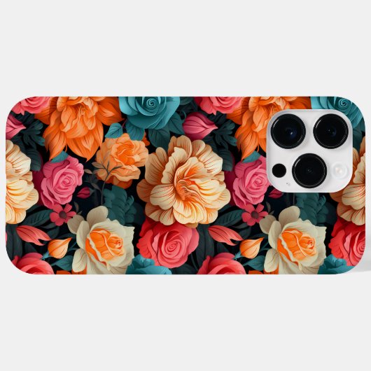 #16 Bloemen patroon Case-Mate iPhone Case (Achterkant (horizontaal))
