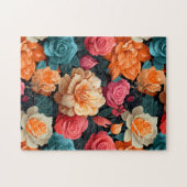 #16 Bloemen patroon Legpuzzel (Horizontaal)