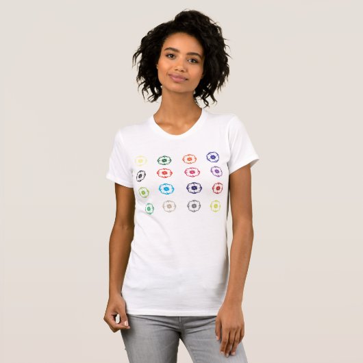16 bloemen t-shirt (Voorkant volledig)