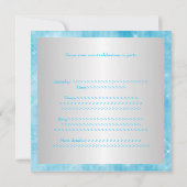 16 Blue Glitter Silver Jewel Tiara Party 16 Kaart (Achterkant)