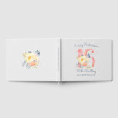 16 Blush Pink Floral 16th Birthday Gastenboek (Volledig)