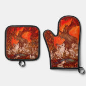 16 Bunnies Ovenwant & Pannenlap Set (Voorkant)