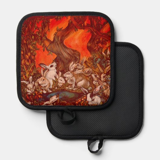 16 Bunnies Pannenlap (Voorkant / Achterkant)