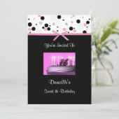 16 Cake Birthday Party Invitations Kaart (Staand voorkant)