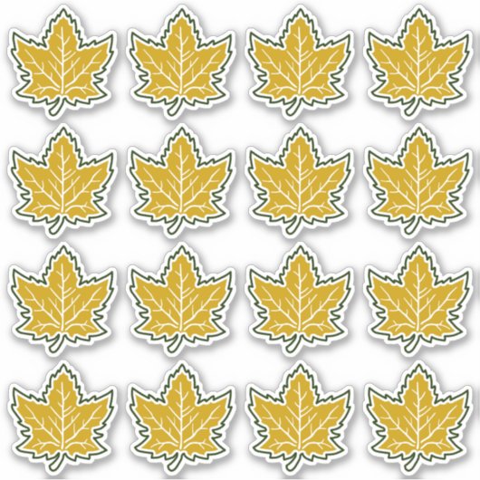 16 Canadees esdoornblad Jubileum 150 jaar Sticker (Voorkant)