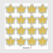 16 Canadees esdoornblad Jubileum 150 jaar Sticker (Vel)