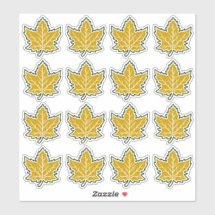 16 Canadees esdoornblad Jubileum 150 jaar Sticker