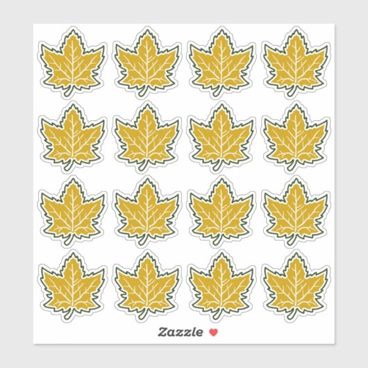 16 Canadees esdoornblad Jubileum 150 jaar Sticker (Vel)