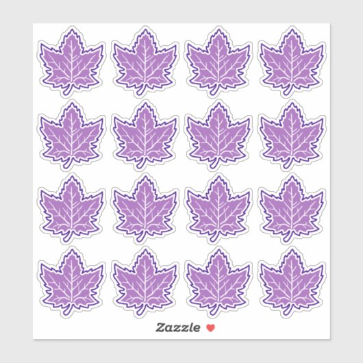 16 Canadees esdoornblad Jubileum 150 jaar Sticker (Vel)