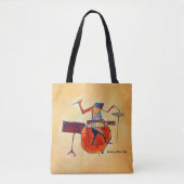 16" Canvas tas met kubistische stijl drummer schil (Voorkant)