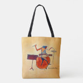 16" Canvas tas met kubistische stijl drummer schil (Achterkant)