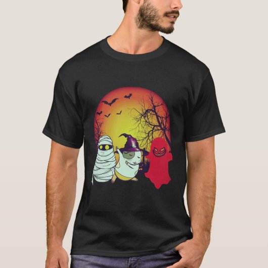 16 Cavia Halloween Pompoen T-shirt (Voorkant)
