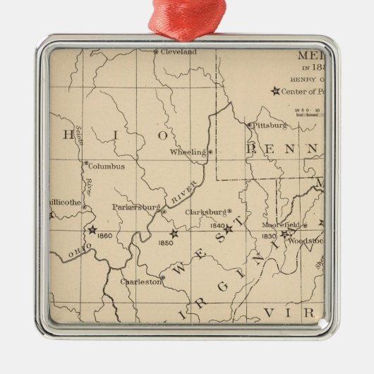 16 Centrum van de bevolking 17901900 Metalen Ornament (Voorkant)