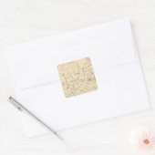 16 Centrum van de bevolking 17901900 Vierkante Sticker (Envelop)