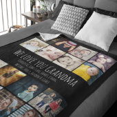 16 Collage And Personalized Text foto's Fleece Deken