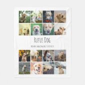 16 Collage And Personalized Text foto's Fleece Deken (Voorkant)