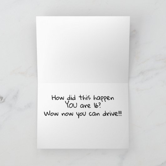 "16" DAUGHER-HOW HEEFT DAT GEBEURD KAART (Binnen)