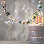 16 eigen foto's gepersonaliseerd Verjaardagsfeest Vlaggetjes