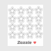 +16 Elegante Witte Ster Sticker (Vel)