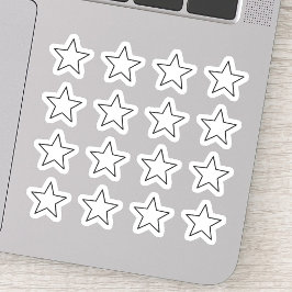 +16 Elegante Witte Ster Sticker