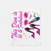 16 EN FABULOUS DIVA FLEECE DEKEN (Voorkant)