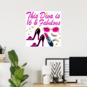 16 EN FABULOUS DIVA POSTER (Thuiskantoor)